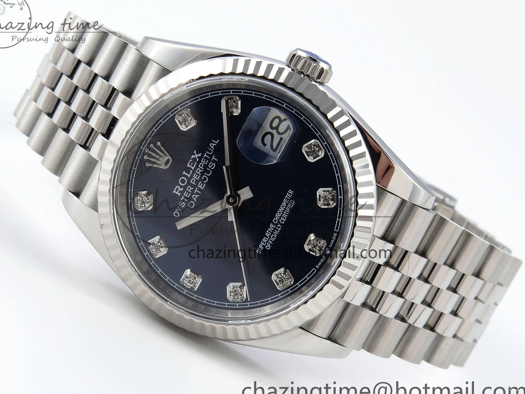 VR3235 Bracelet 126234 1:1 Jubilee Dial 36 904L Steel Edition SS Blue on DateJust APF Diamonds Best 0204
